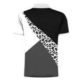 thumbnail image 5 of QQAMB Men T-shirts Short Sleeve Color Block Turndown Collar Half Zipper T-shirt Casual Fashion Blouse Tops Gray L, 5 of 5