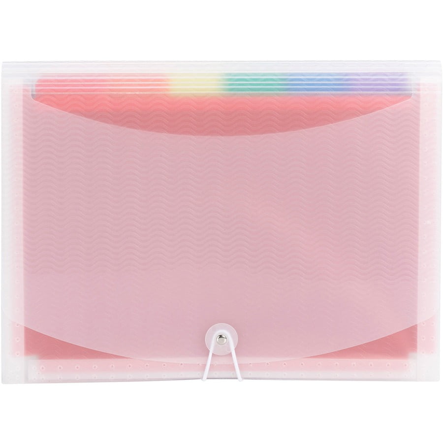 Smead Colorvue Letter Expanding File - 8 1/2" X 11" - 13 Pocket(s) - 12 Divider(s) - Polypropylene - Clear - 12 / Carton