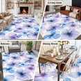 thumbnail image 6 of Blue Purple 5x7 Area Rugs for Living Room, Flowers Pansy Watercolor Gradient Plant Petals Non Slip Floor Mat Washable Low-Profile Indoor Carpet for Bedroom, Dining Room, Bathroom, 6 of 9