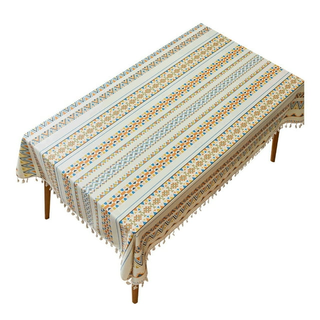 Table Cloth Disposable Cloth Art National Wind Rectangle Tassel Eat Antependium And Oil Proof Of Home Stay Facility