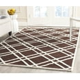 thumbnail image 2 of SAFAVIEH Cambridge Judy Geometric Wool Area Rug, Dark Brown/Ivory, 9' x 12', 2 of 8