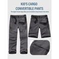 thumbnail image 4 of FEN AI Boy's Cargo Pants Convertible Quick Dry Zip Off Hiking Pant Outdoor Fishing Travel Trouser for Kids with Multi Pockets 18-20 Years, 4 of 7