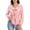 Pink, variant on Dressy Blouses for Women Comfy Long Sleeve Tie Shirts Ruffle V Neck Loose Tops Fashion Clothing(Pink,Large)