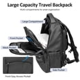 thumbnail image 3 of Lixada Lixada USB Cooling Backpack with Adjustable 3-Speed Fan, Breathable Design for Travel & Business, Black, 3 of 6