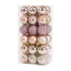 thumbnail image 2 of 36 piezas de pequeños colgantes navideños, bolas navideñas, adornos de bolas para árboles de Navidad, adornos navideños para interiores y exteriores, Oro rosa, 2 of 8