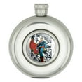 thumbnail image 1 of Superman Glowing Aura Round Stainless Steel 5oz Hip Drink Flask, 1 of 4
