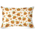 thumbnail image 2 of GZHJMY Halloween Cartoon Pumpkin Lanterns Pillowcase Plush Pillowcase for Hair and Skin, Soft Standard Size Pillow Cases Zippered Queen Pillow Case Set of 1-21x54in Home Decor, 2 of 7