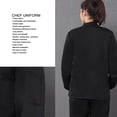 thumbnail image 3 of Men Chef Uniform, Non Fade Simple Warm All Matching Kitchen Uniform Machine Washable  for Restaurant Black XL, 3 of 7