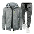 thumbnail image 2 of THDHVS Track Suits Mens,Track Suits Mens Vintage Wash Style 2 Piece Set Distressed Print Hoodie and Wash Jogger Pants Trendy Outfits for Men Fashion Streetwear Gray 3XL, 2 of 6
