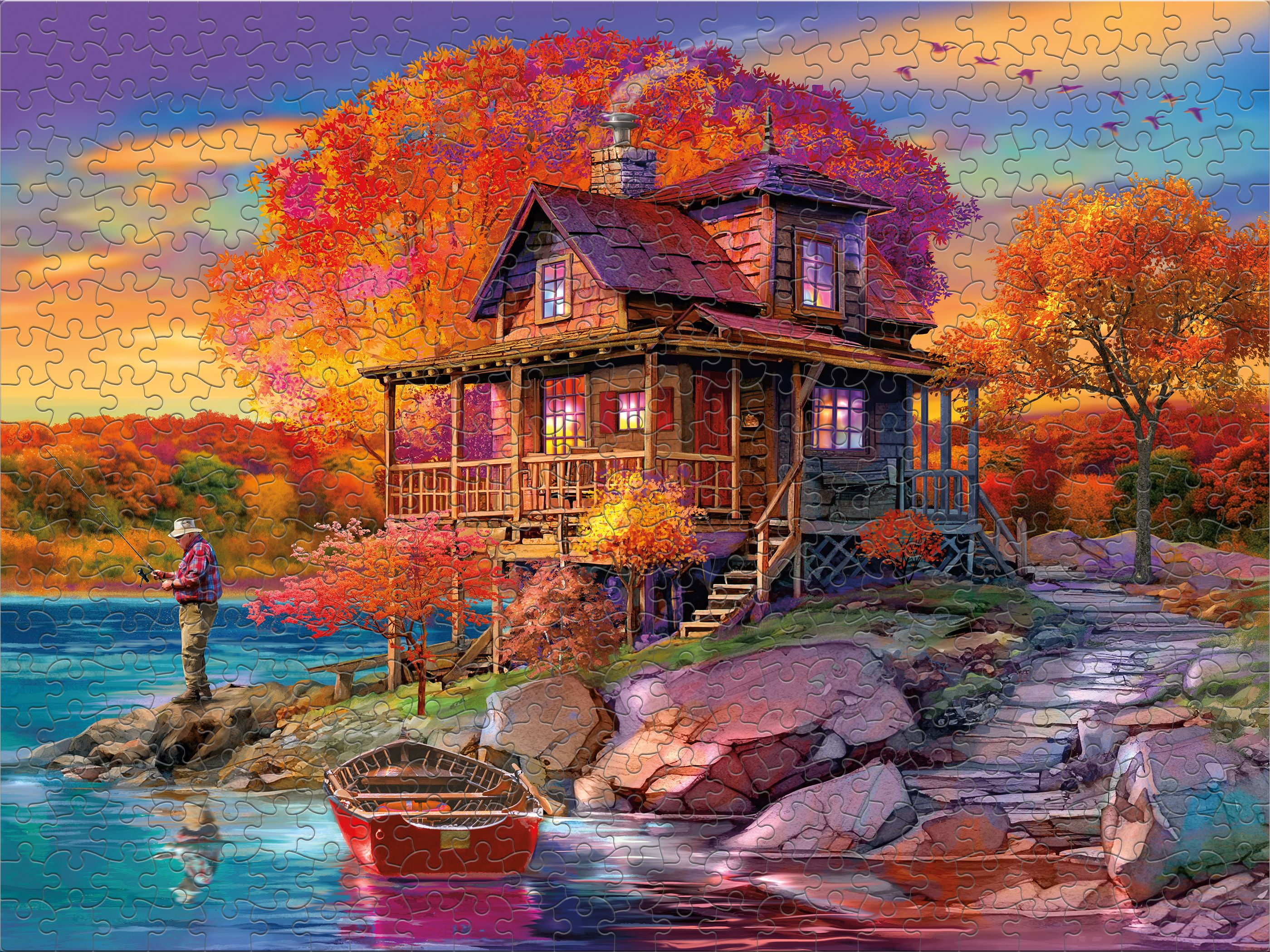 Ceaco 500 Piece Autumn's Spectrum (Chris Bigelow) Interlocking Jigsaw Puzzle