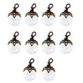thumbnail image 6 of RUISINERY 10pieces Small Glass Bottle Wishing Jars with Silver Flower Hat for Craft Jewelry Crafting and Decoration Daily Use, 6 of 6