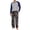 19-Navy Blue Chocolate, variant on MINTREUS Men's Pajama Set Lightweight Sleepwear Long Sleeve Shirts and Bottoms Soft Comfy Pjs with Pockets S-4X