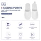 thumbnail image 3 of 10 pares de pantuflas desechables para fiestas, interiores y hoteles (blancas), 3 of 8