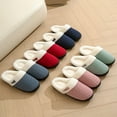 thumbnail image 5 of Women's Plush Memory Foam House Slippers - Warm & Non-Slip Fuzzy Slippers for Indoor Use, 5 of 14