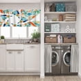 thumbnail image 5 of LALILO Kitchen Curtains and Valances Set of 3 36" Flower Window Treatment Tiers for Window Decor, 5 of 5
