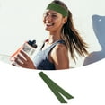 thumbnail image 3 of Unique Bargains 2 Pcs Adjustable Nonslip Sweat Wicking Tennis Tie Headband Sweatband for Men Women Green, 3 of 6