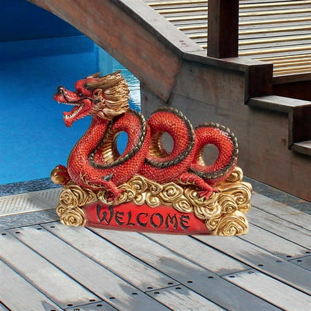 Zen Garden Statues - Design Toscano Asian Zen Dragon Garden Welcome Statue