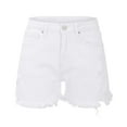 thumbnail image 3 of Cathalem Summer Casual Denim Shorts for Women Jean Shorts Womens Stretchy Ripped Denim Shorts(White,XL), 3 of 4