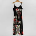 thumbnail image 5 of BLACK COLOR CASINO SUITES HEARTS PATTERNS Sleeveless Dress Women's Evening Dress Womans Clothing, 5 of 9