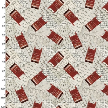 3 Wishes Home For The Holidays Mailbox Drive Beige Cotton Fabric By Yard