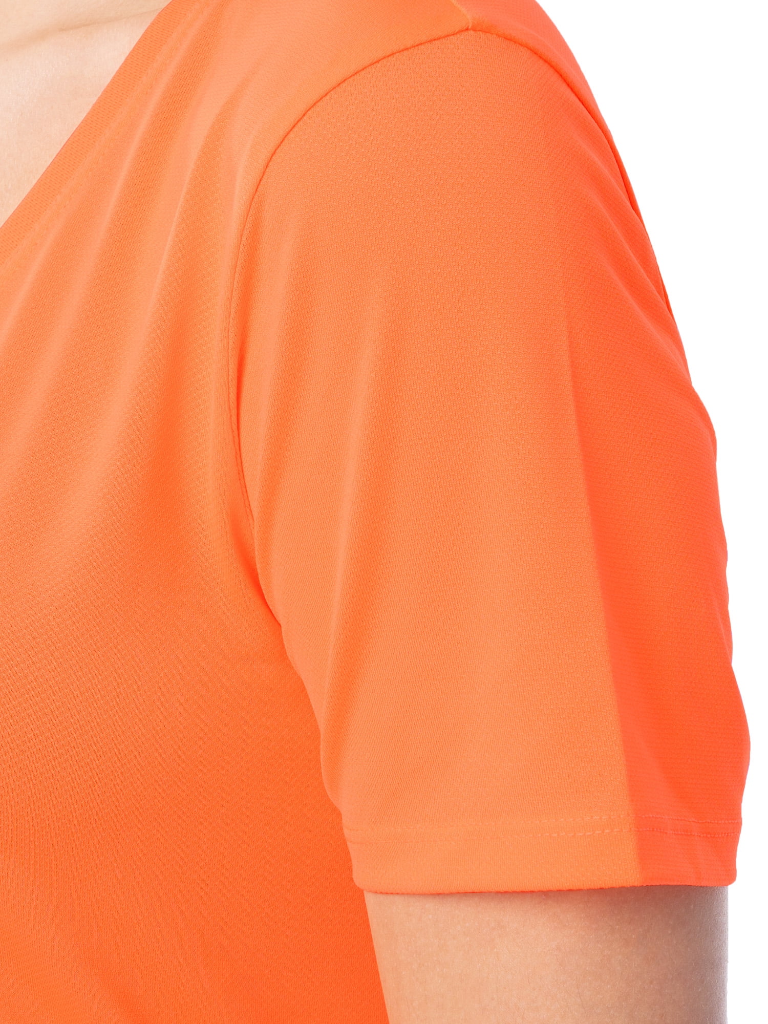 Athletic Works Women's Active Texture Knit V-Neck Tee, Sizes XS-XXXL