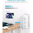 thumbnail image 4 of Surge Protector Outlet Extender - with Rotating Plug, 6 AC Multi Plug Outlet with 4 USB Ports (2 USB C), 1800J Wall Charger, 3-Sided Power Strip with Spaced Outlet Splitter for Home, Office, Travel, 4 of 14