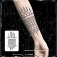 thumbnail image 2 of Pegatinas de tatuajes con escrituras budistas tailandesas, resistentes al agua, de larga duración, de alto valor estético, diseño de jugo de hierbas de media manga para hombres, 2 of 4