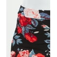 thumbnail image 3 of Doublju Women's Basic Stetch Knit Bodycon Mini Skirt ROSEPRINT 3XL Plus Size, 3 of 3