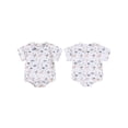 thumbnail image 3 of Aojekbee Baby Boys Summer Romper Infant White Short Sleeve Crew Neck Dinosaur Print Casual Rompers, 3 of 10