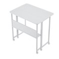 thumbnail image 2 of HiiKaa Small Folding Desk,Rolling Computer Desk Foldable with Shelf,31.5" Portable Writing Table on Wheels for Small Spaces,Home Office,Study,White, 2 of 8