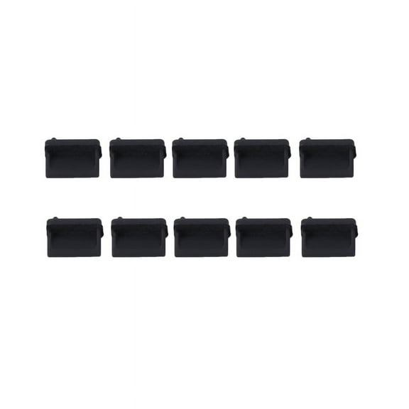 10 pcs Silicone USB port plug dustproof stopper protection cap black
