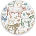 thumbnail image 2 of FREEAMG Farm Animals Print Coasters for Drinks Set of 2, Absorbent Ceramic Drink Coaster with Cork Base for Wooden Coffee Table, Cool Housewarming Gift for Home Decor, 2 of 5