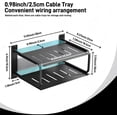 thumbnail image 3 of TV Top Shelf .Steel Floating TV Stand with Storage Boxes Monitor Shelf Media Boxes Game Console Router and Remote Control DVD Storage Shelves, 3 of 8