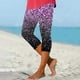 thumbnail image 4 of Pantalones de Yoga de Mujer Capris Impreso Casual Elástico, Pantalones de Yoga de Mujer de Cintura Alta para Todo el Uso de Temporada, 4 of 4