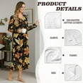 thumbnail image 5 of DISNIMO Hummingbird Leaf Printed Womens Nightgowns Long Sleeve Sleepwear Nightshirts Full Length Sleep Shirts Soft V-Neck Night Gowns, 3XL, 5 of 8