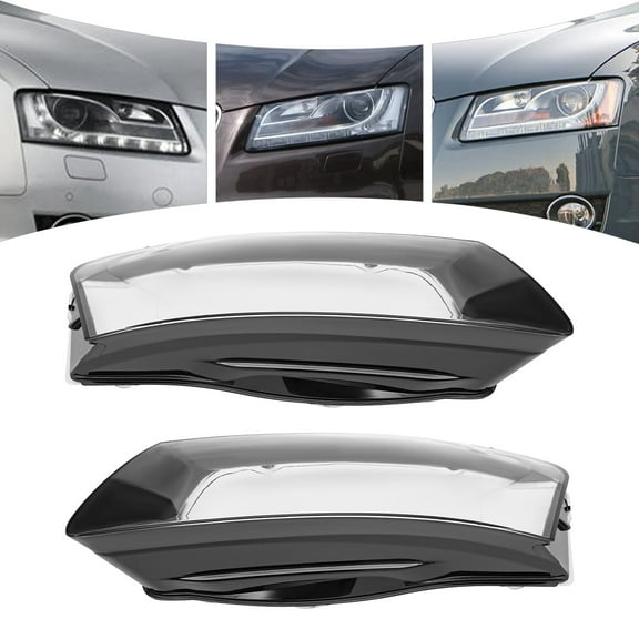 For AUDI A5 S5 RS5 2008-2012 Left Right Headlight Covers, Headlamp Lens Cover