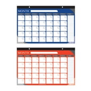 BAZIC Desk Pad Calendar Undated 12-Months 11" X 17" Customize Planner, 2-Pack