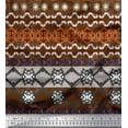 thumbnail image 2 of Soimoi Crepe Silk Fabric Aztec Panel Printed Fabric 1 Yard 42 Inch Wide, 2 of 3