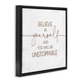 thumbnail image 2 of Stupell Industries Rustic Lodge Believe In Yourself Be Unstoppable Black Floating Frame Canvas Art, 25 x 25, by Jennifer Pugh, 2 of 7