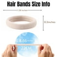 thumbnail image 2 of 200 Pcs No Damage Hair Ties for Women Thick Hair, Stretchy Soft Seamless Nylon Cloth Elastic Hair Ties Ponytail Holders Hair Elastics Band,Women Christmas Accessories Gift, 2 of 11