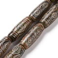 thumbnail image 3 of 1pc Tibetan Style dZi Beads Natural Agate Beads Dyed & Heated Oval 6-Eye Hole: 1.5~3mm, 3 of 5