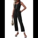 thumbnail image 2 of Elegantes de Verano para Mujer, Sin Mangas, con Cuello en U, Informales, de Pierna y Pantalones Largos 2025, Negro, Talla XL, 2 of 9