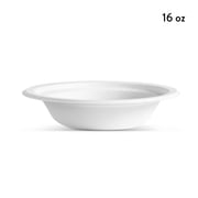 Chinet Classic Premium Disposable Paper Bowls, 16oz, White, 30 Count