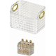 thumbnail image 1 of Cosmetic Organizer, Transparent Diamond Crystal Cosmetic Organizer, Skin Care Organizer, For Dresser Decoration, Bathroom Countertop (White), 1 of 4