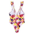 thumbnail image 4 of Luxsea Women's Deep V One Piece Swimsuit With Ruffle Collar Printing, 4 of 6