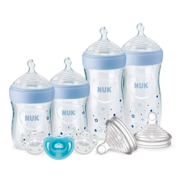 Set de regalo para bebés NUK Simply Natural SafeTemp, 4 biberones