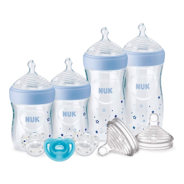 Set de regalo para bebés NUK Simply Natural SafeTemp, 4 biberones