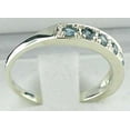thumbnail image 3 of LBG 10k White Gold Natural Blue Topaz Womens Band Ring - Sizes 4 to 12 Available, 3 of 4