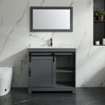 thumbnail image 4 of Wonline 36inch Grey Bathroom vanity with Sink Set Bath Vanity with Mirror and Faucet for Modern Style (backsplash include), 4 of 7