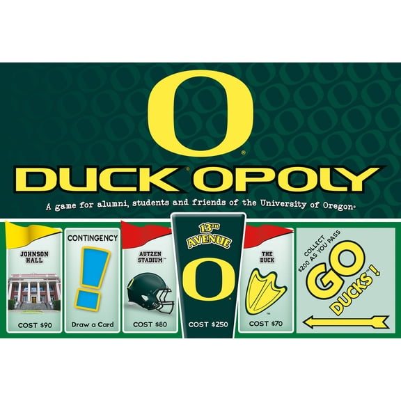 Late For The Sky: Duck-Opoly - University Of Oregon Themed Family Board Game, Opoly-Style, Traditional Play Or 1 Hr Version, Ages 8 , 2-6 Players